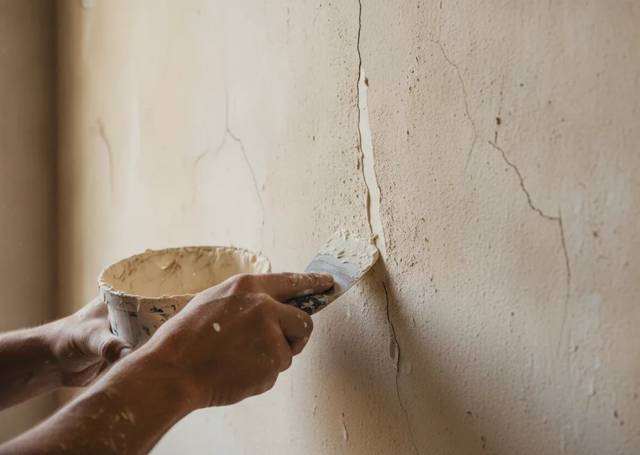 Travaux de peinture sur une maison dans les Bouches-du-Rhône — illustration